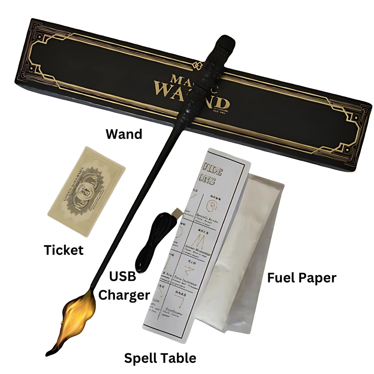 VARITA MÁGICA CON FUEGO