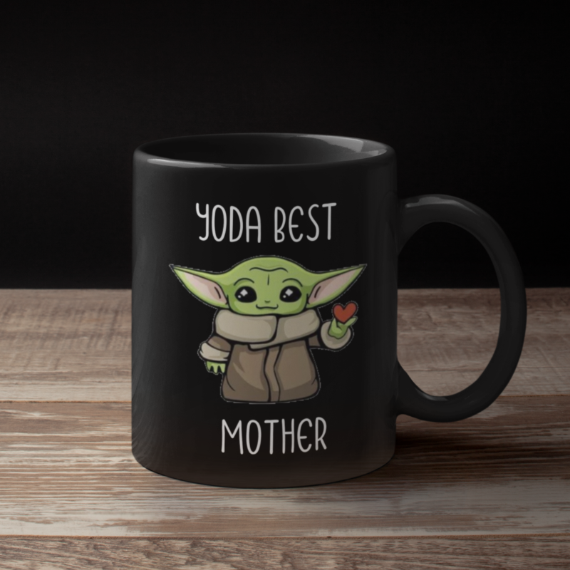 TAZA YODA BEST MOTHER- BLACK