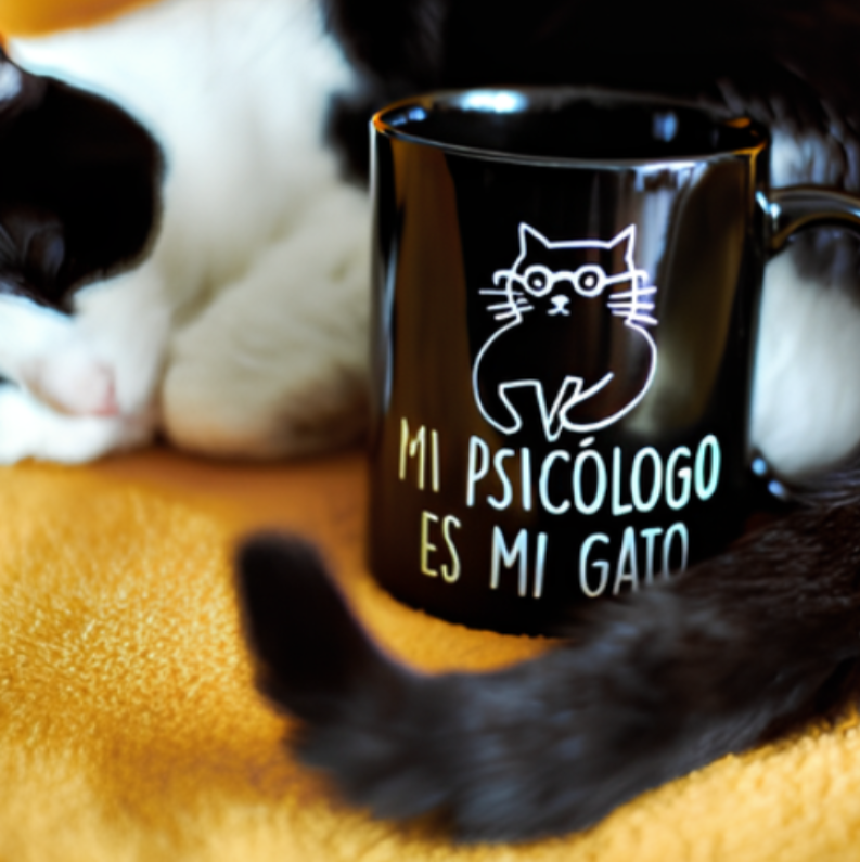 TAZA GATO PSICOLOGO