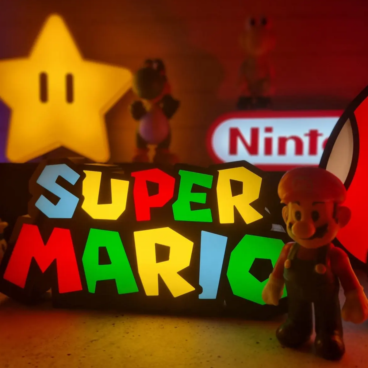 LÁMPARA LOGO SUPER MARIO
