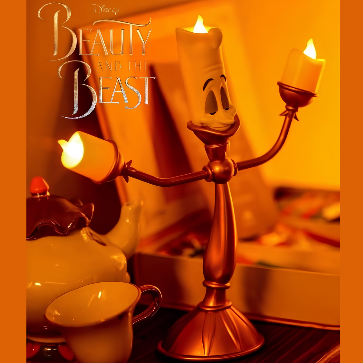 LÁMPARA CANDELABRO BELLA Y BESTIA-LUMIERE