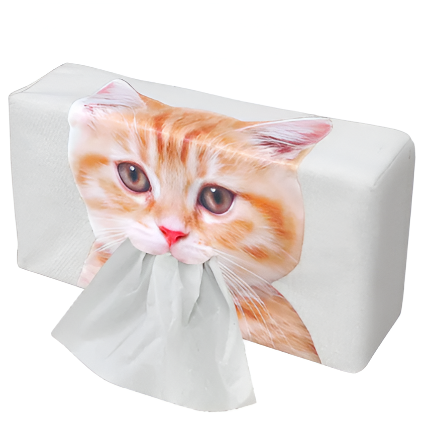 CAJA PORTAPAPEL TISSUES GATOS-PERROS