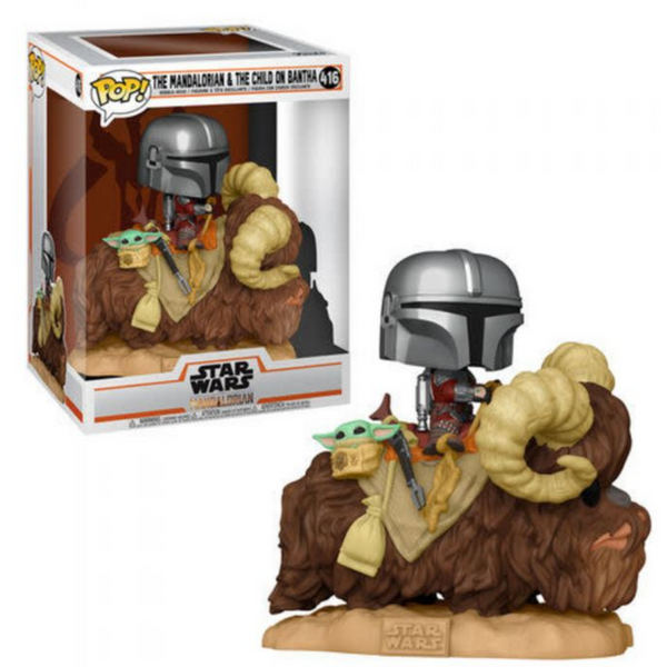 THE MANDALORIAN & THE CHILD ON BANTHA-DELUXE FUNKO POP